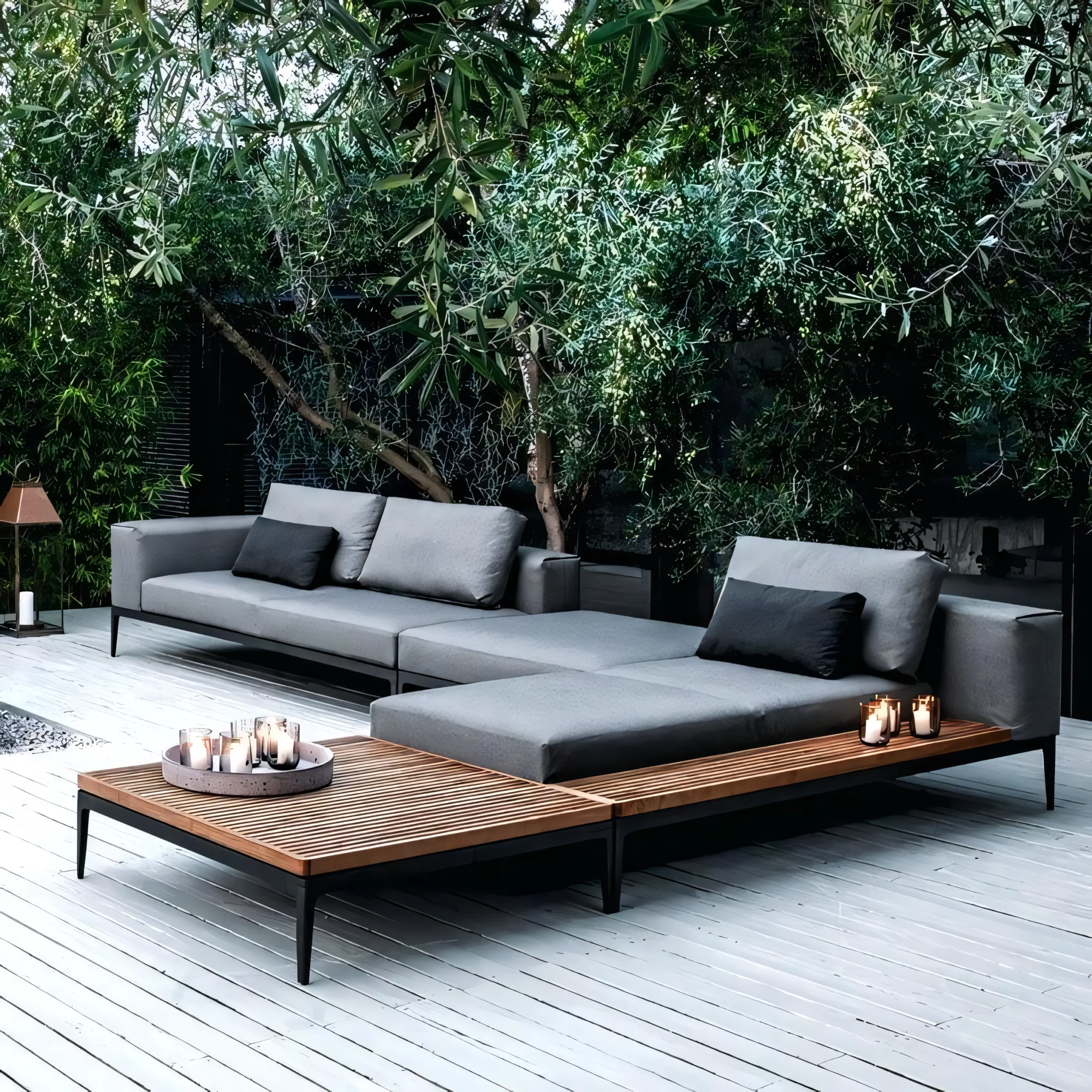 JS-OGS0218 Italian Style Teak Garden Furniture (1)