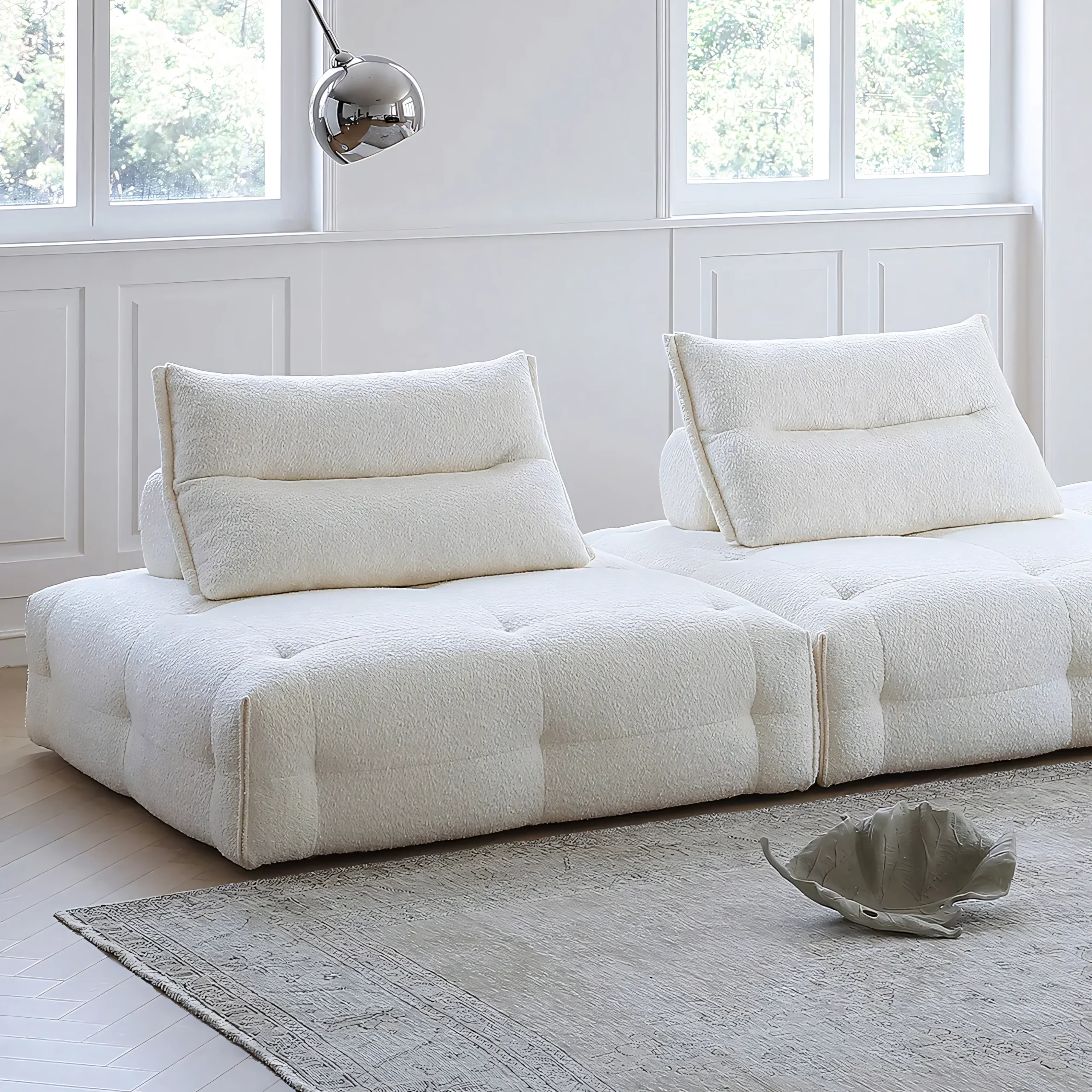 Vacuum Compressed Frameless Sectional with Weighted Movable Backrests - Image 6