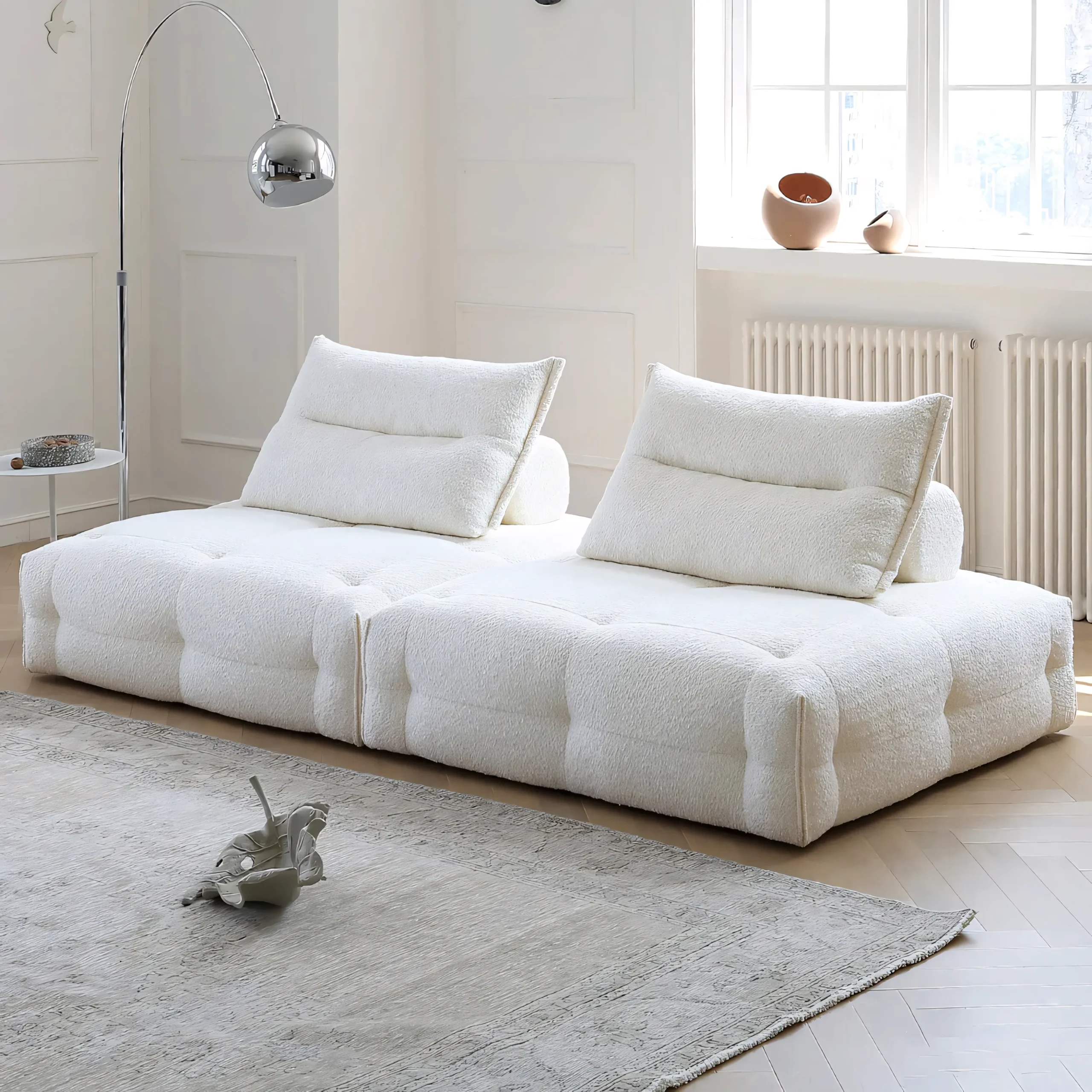 Vacuum Compressed Frameless Sectional with Weighted Movable Backrests - Image 4