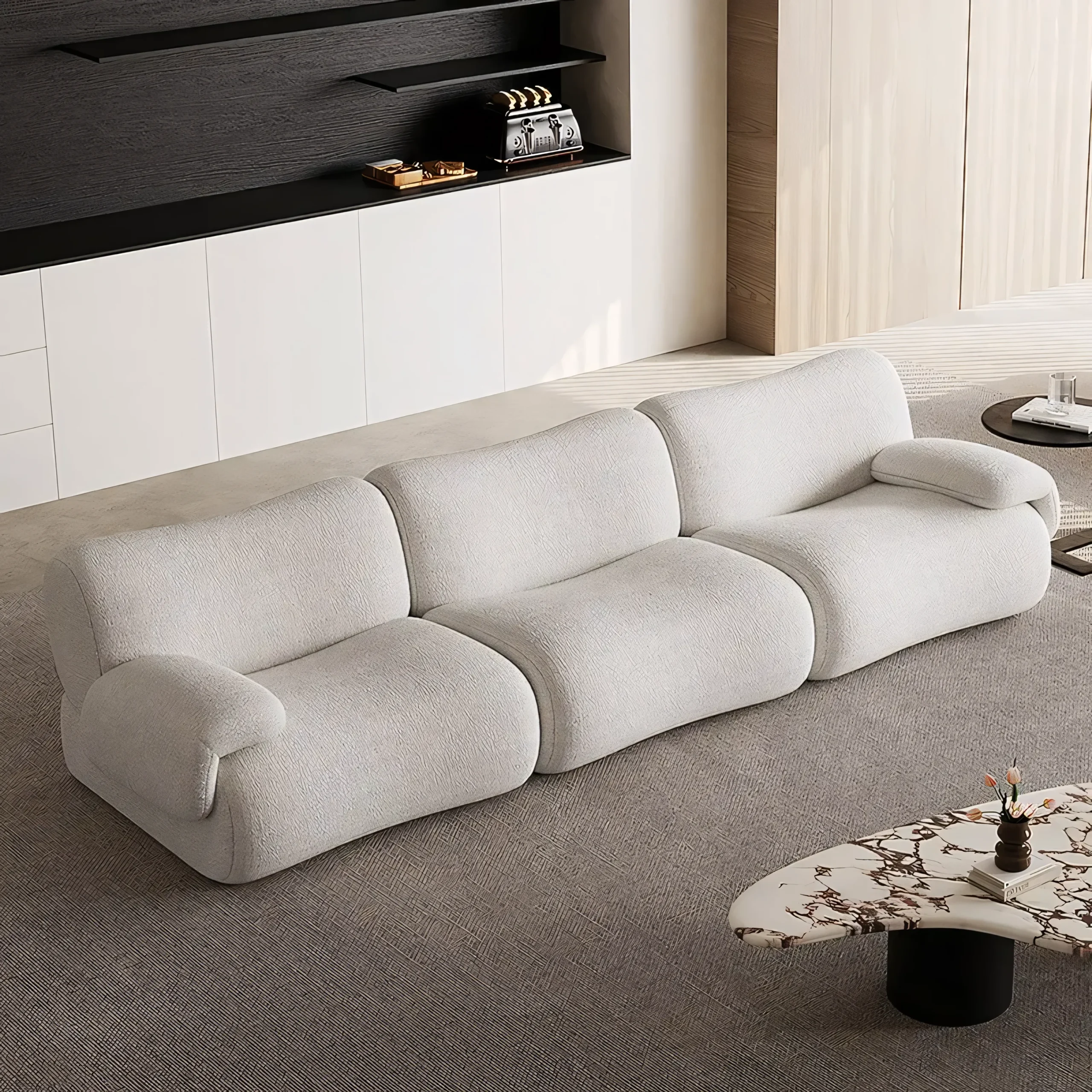 Vacuum Compressed Frameless Full Foam Modular Sofa - Image 6
