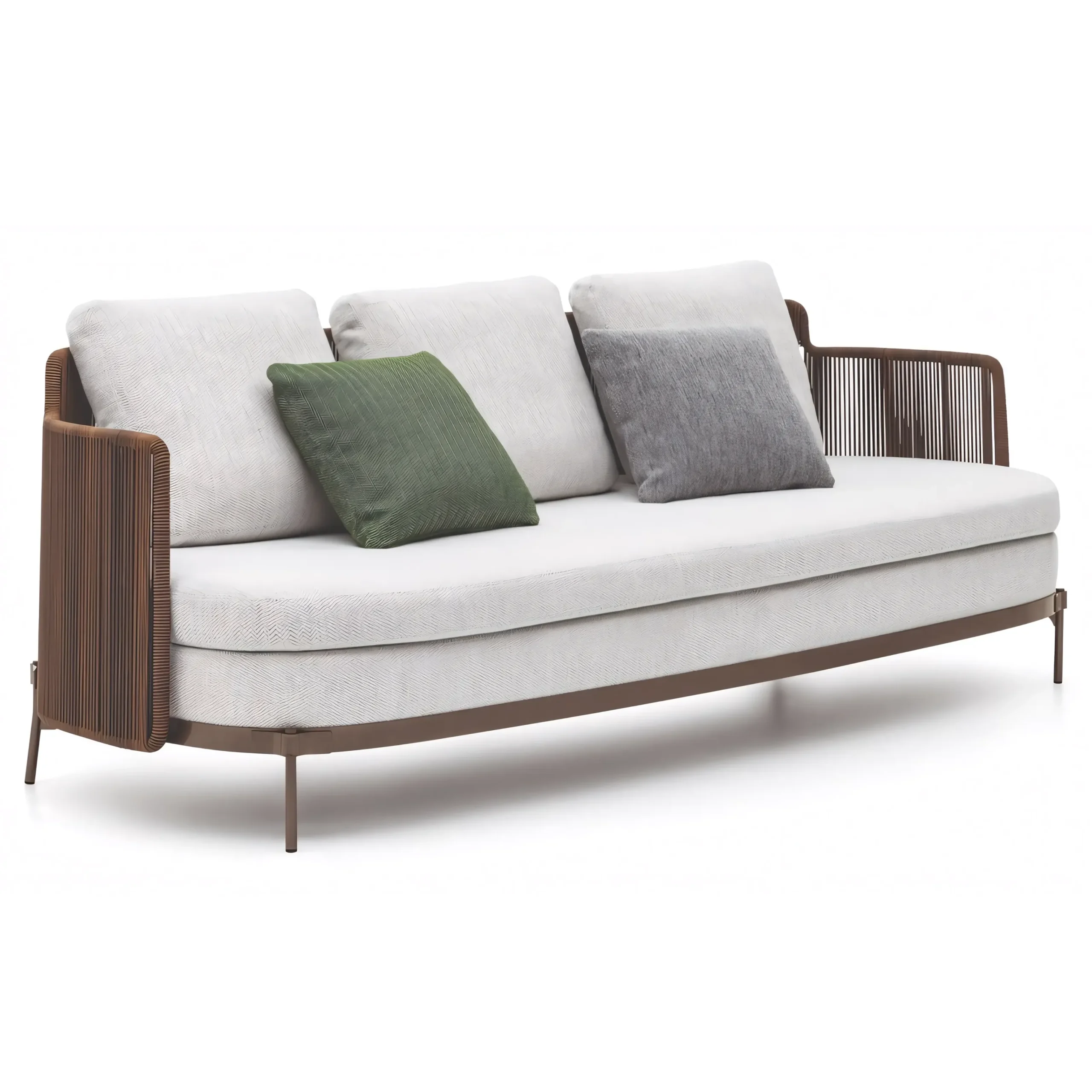 Italian Style Vertical Weave Patio Lounge Suite - Modular Garden Seating Group - Image 2