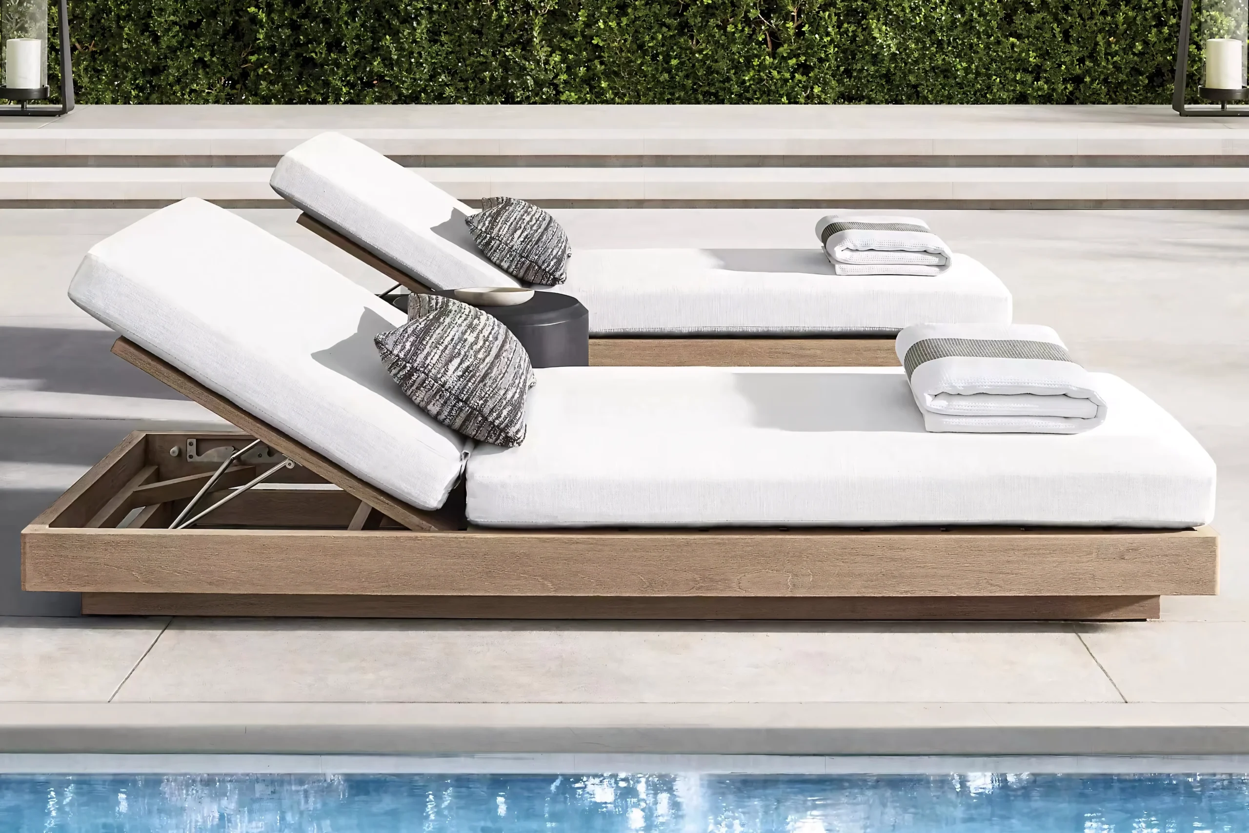 JS-OSL0064 Solid Wood Outdoor Lounge Chair (2-3)