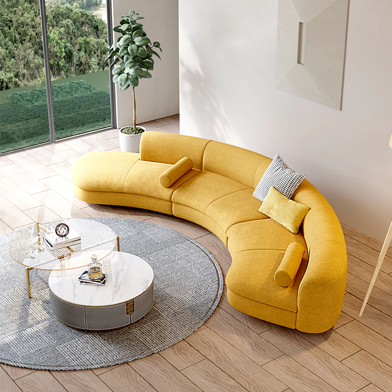 Contemporary Organic Curved Modular Sectional Sofa - Image 4
