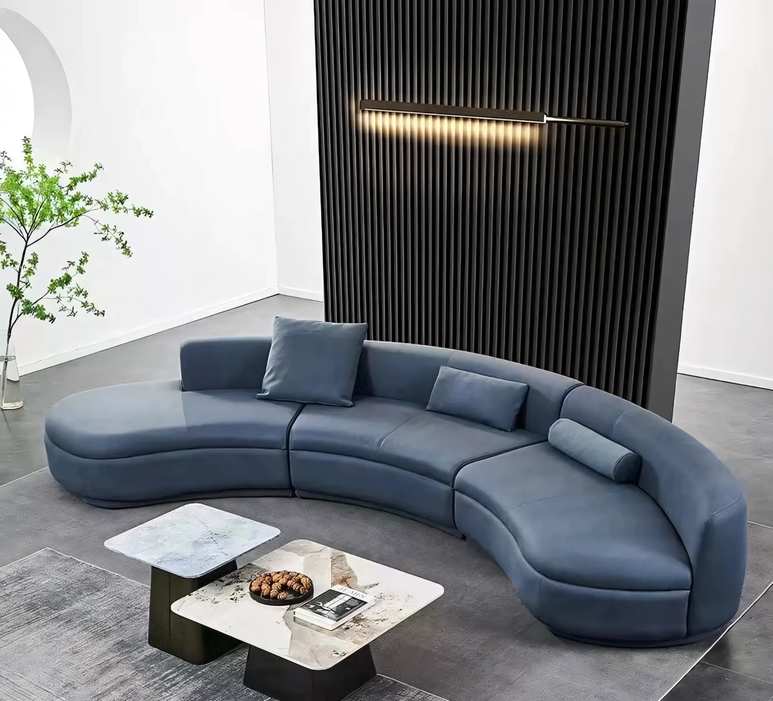 Contemporary Organic Curved Modular Sectional Sofa - Image 2
